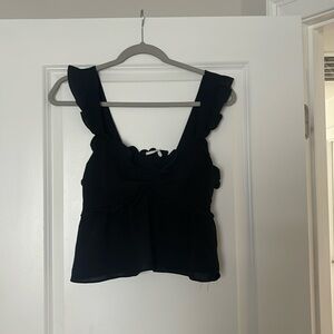 Black tank top blouse